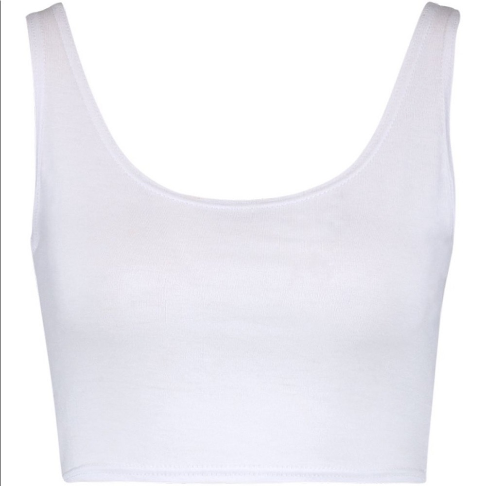 Tall basic scoop neck crop top
